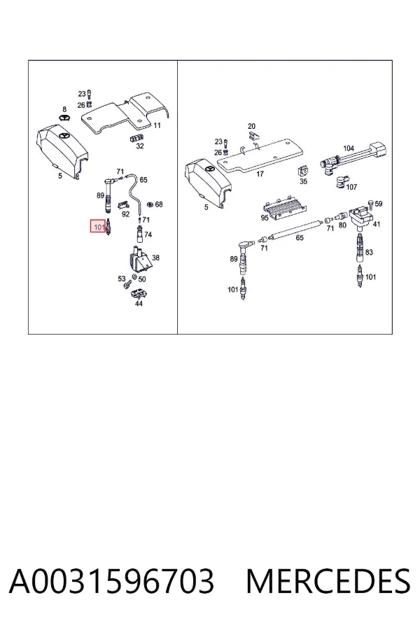 Świeca zapłonowa A0031596703 Mercedes