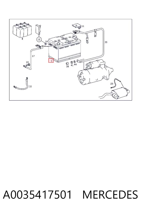 Bateria (akumulator) A0035417501 Mercedes