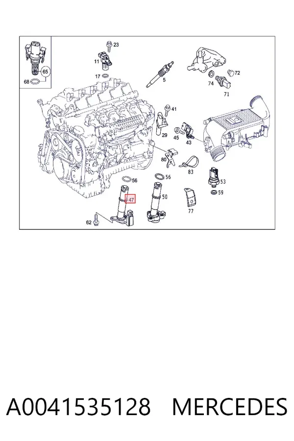 Czujnik ciśnienia oleju A0041535128 Mercedes