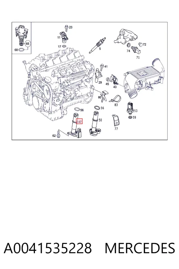 Czujnik ciśnienia oleju A0041535228 Mercedes