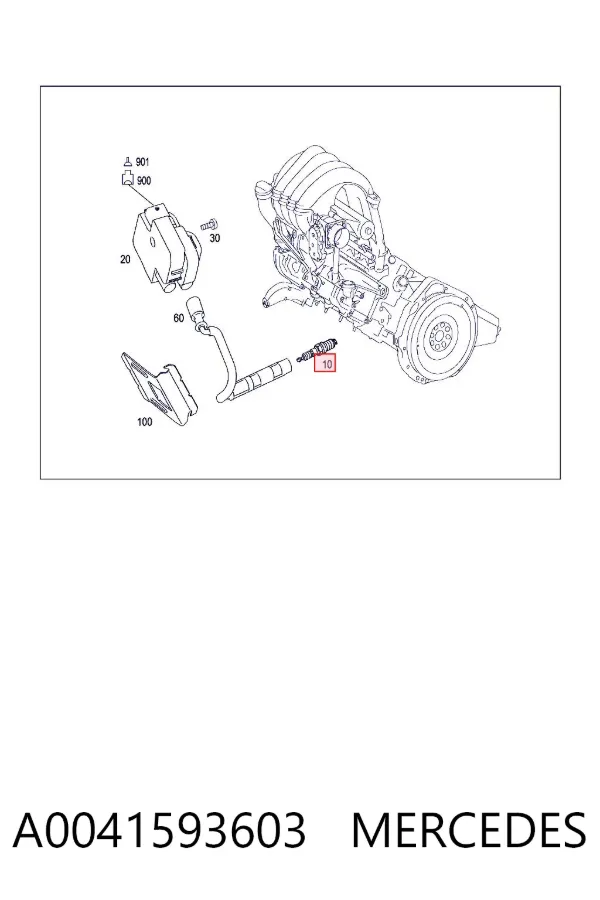 Świeca zapłonowa A0041593603 Mercedes