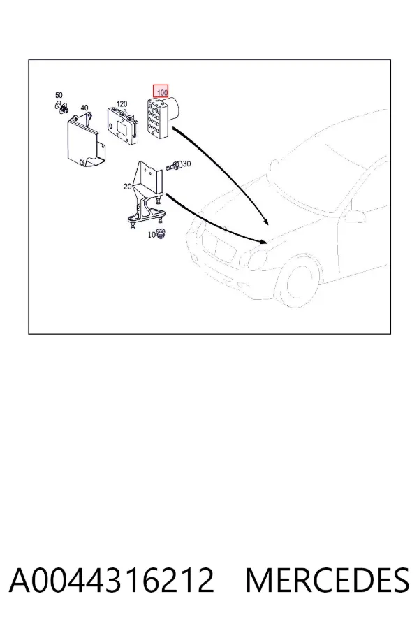 Sterownik ABS  hydrauliczny A0044316212 Mercedes
