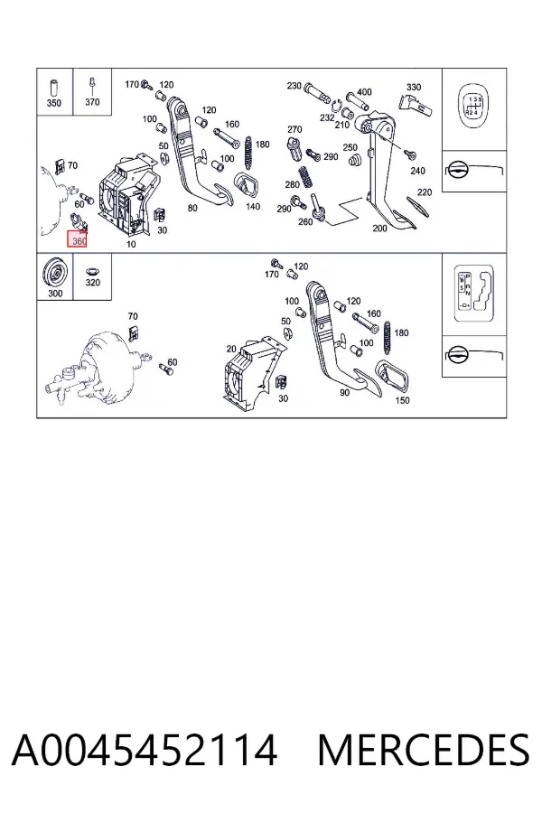 Czujnik włączania sprzęgła A0045452114 Mercedes