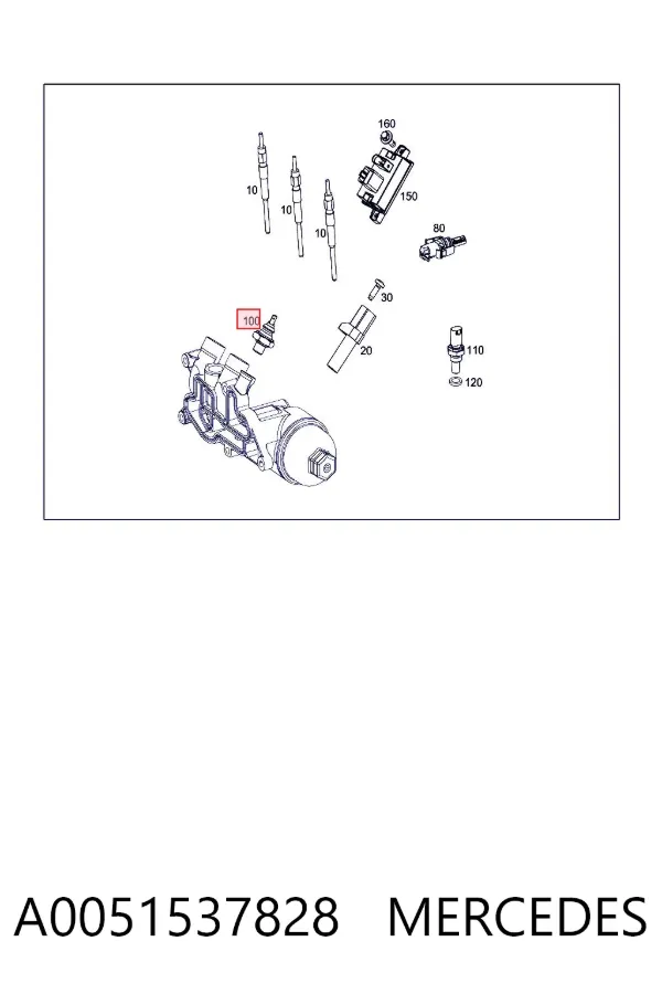 Czujnik ciśnienia oleju A0051537828 Mercedes