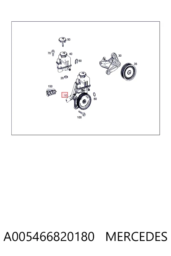 Pompa wspomagania hydraulicznego kierownicy A005466820180 Mercedes