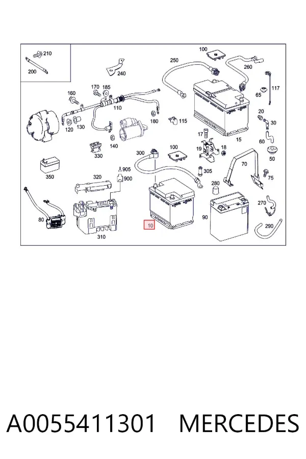 Bateria (akumulator) A0055411301 Mercedes