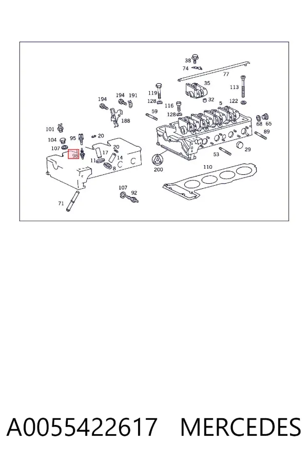 Czujnik temperatury płynu chłodzącego A0055422617 Mercedes