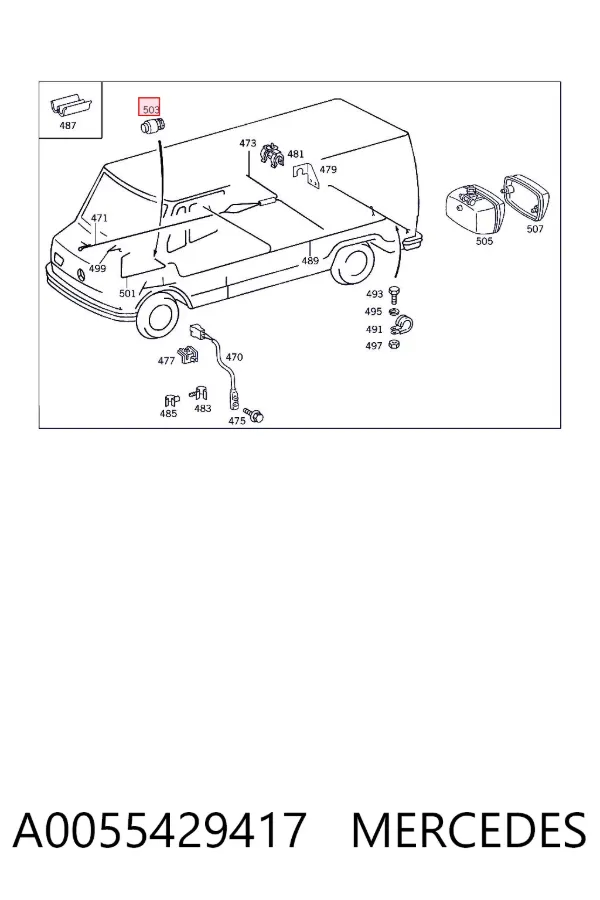 Czujnik prędkości A0055429417 Mercedes