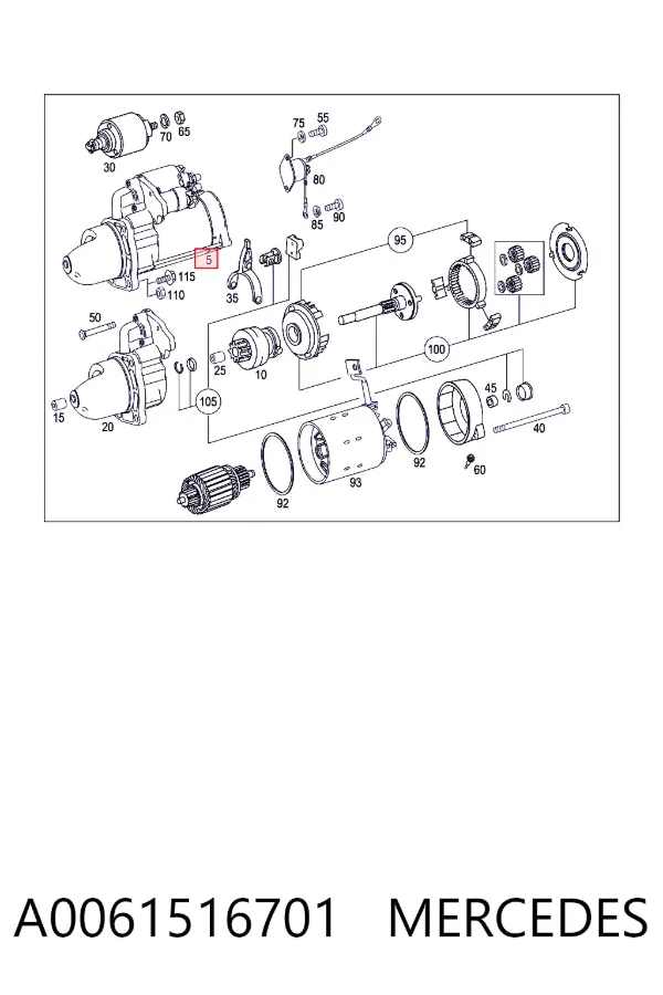 Rozrusznik A0061516701 Mercedes