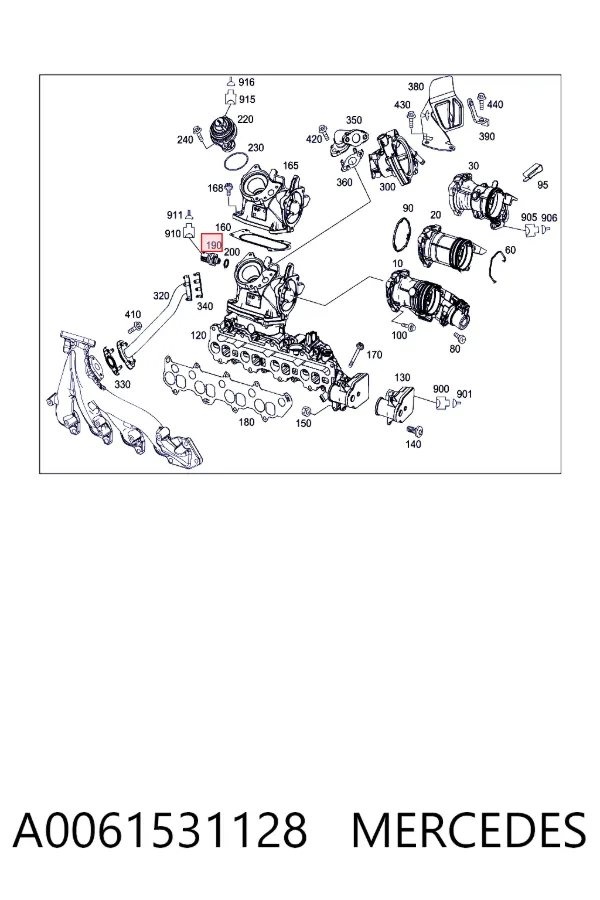 Czujnik ciśnienia spalin A0061531128 Mercedes