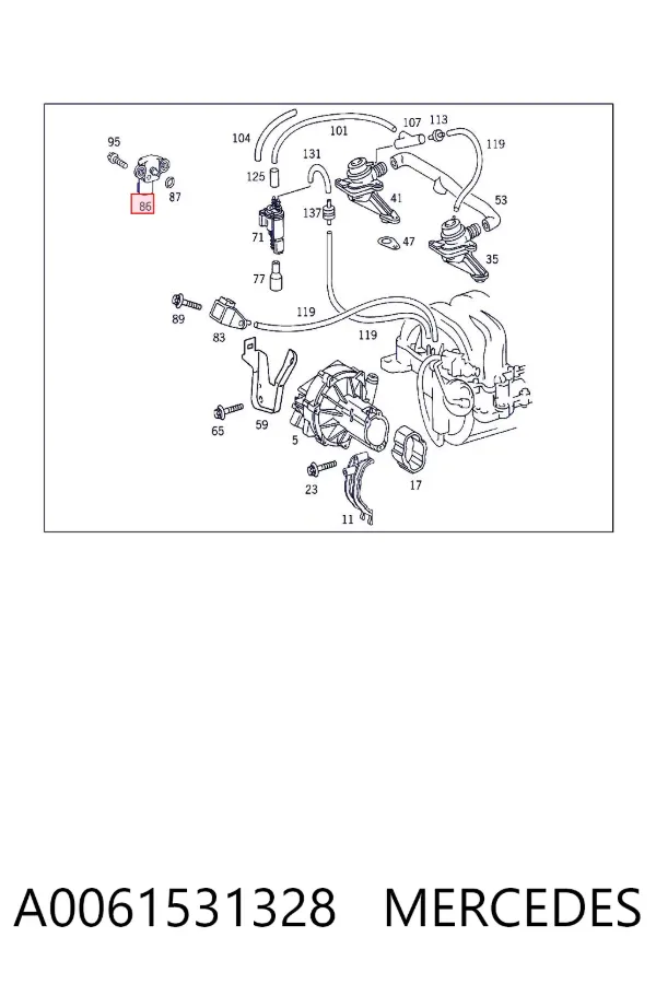 Czujnik ciśnienia w kolektorze ssącym, MAP A0061531328 Mercedes