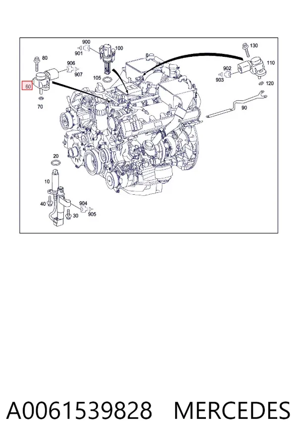 Czujnik ciśnienia w kolektorze ssącym, MAP A0061539828 Mercedes