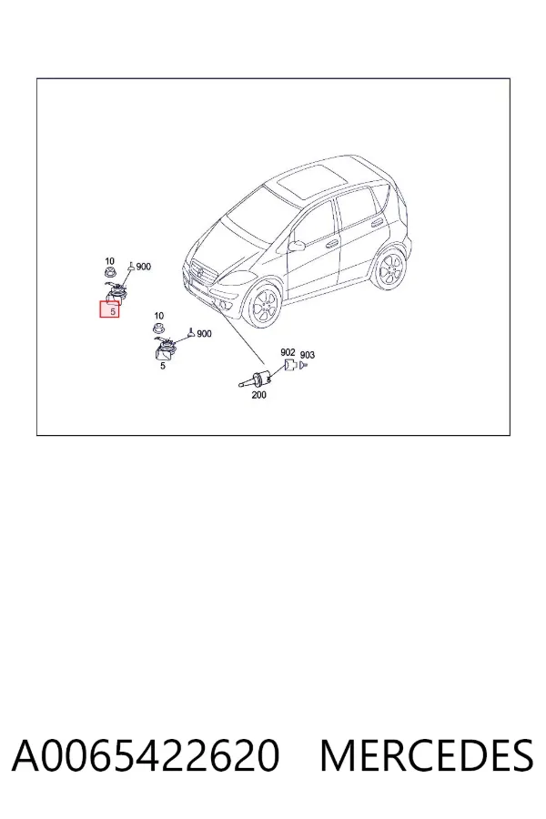Sygnał dźwiękowy (klakson) A0065422620 Mercedes