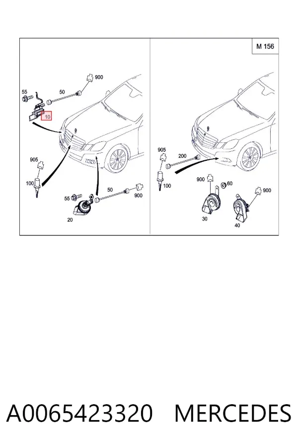 Sygnał dźwiękowy (klakson) A0065423320 Mercedes