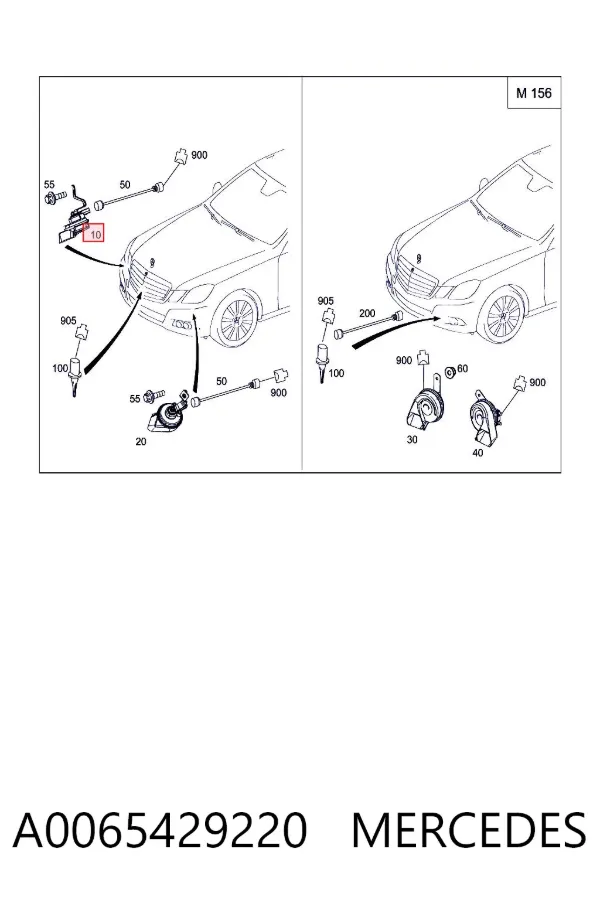 Sygnał dźwiękowy (klakson) A0065429220 Mercedes