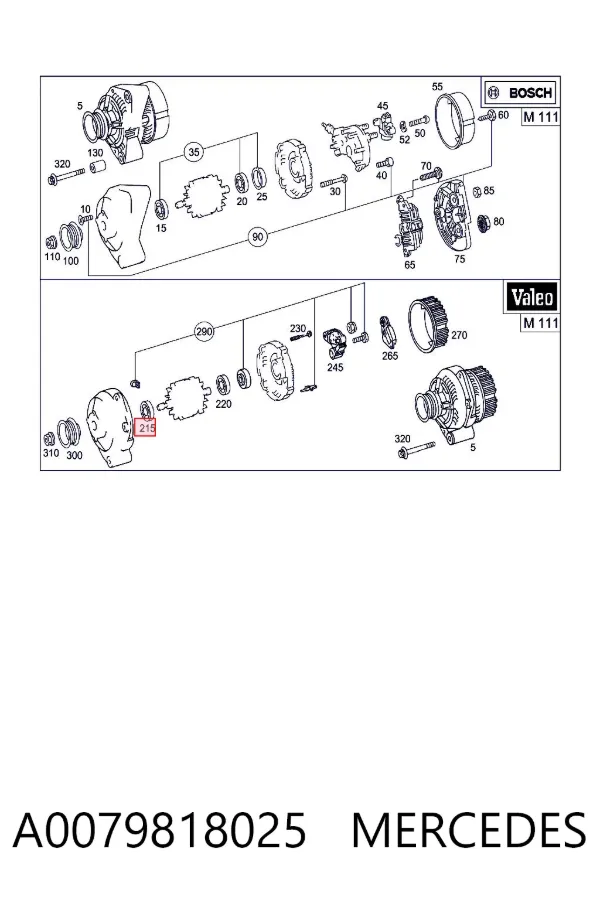 Łożysko alternatora A0079818025 Mercedes