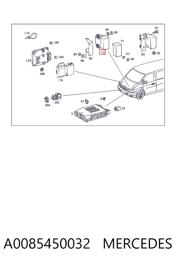 Przekaźnik świec żarowych A0085450032 Mercedes