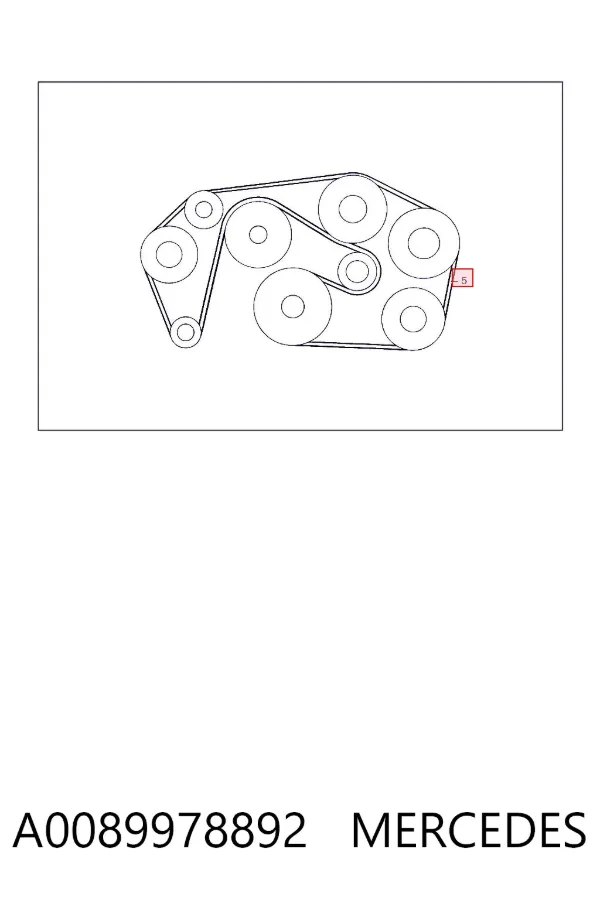 Pas napędowy mechanizmów A0089978892 Mercedes