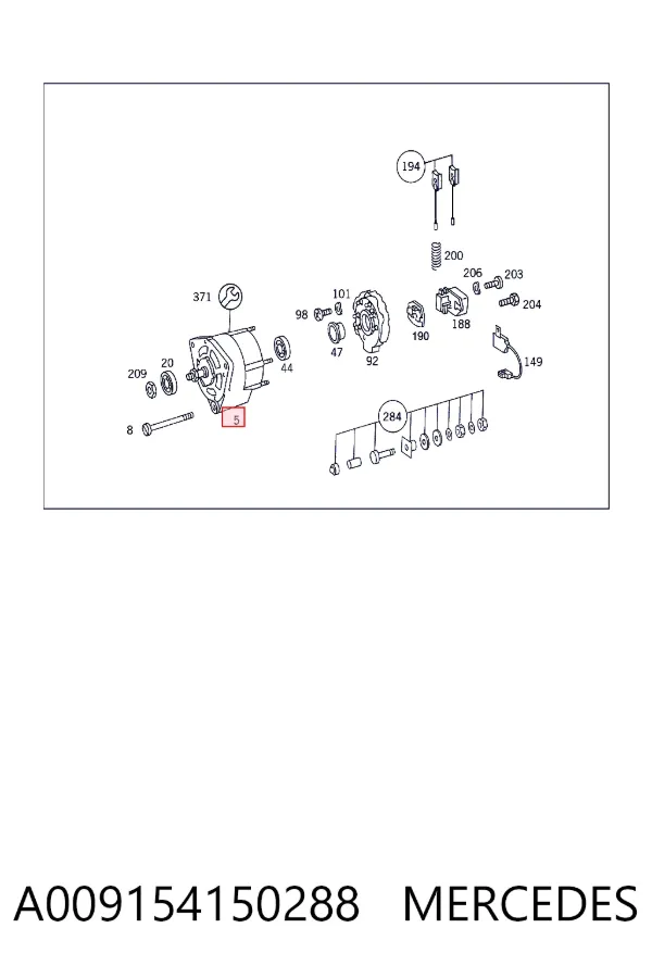 Alternator A009154150288 Mercedes