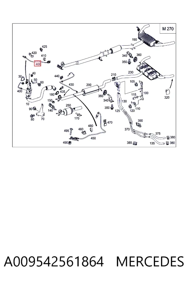 Sonda lambda czujnik tlenu przed katalizatorem A009542561864 Mercedes