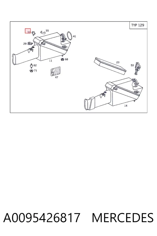 Czujnik temperatury powietrza wlotowego A0095426817 Mercedes