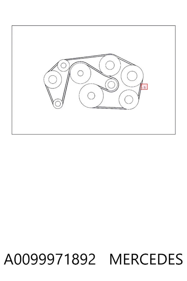 Pas napędowy mechanizmów A0099971892 Mercedes