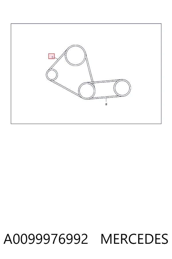Pas napędowy mechanizmów A0099976992 Mercedes