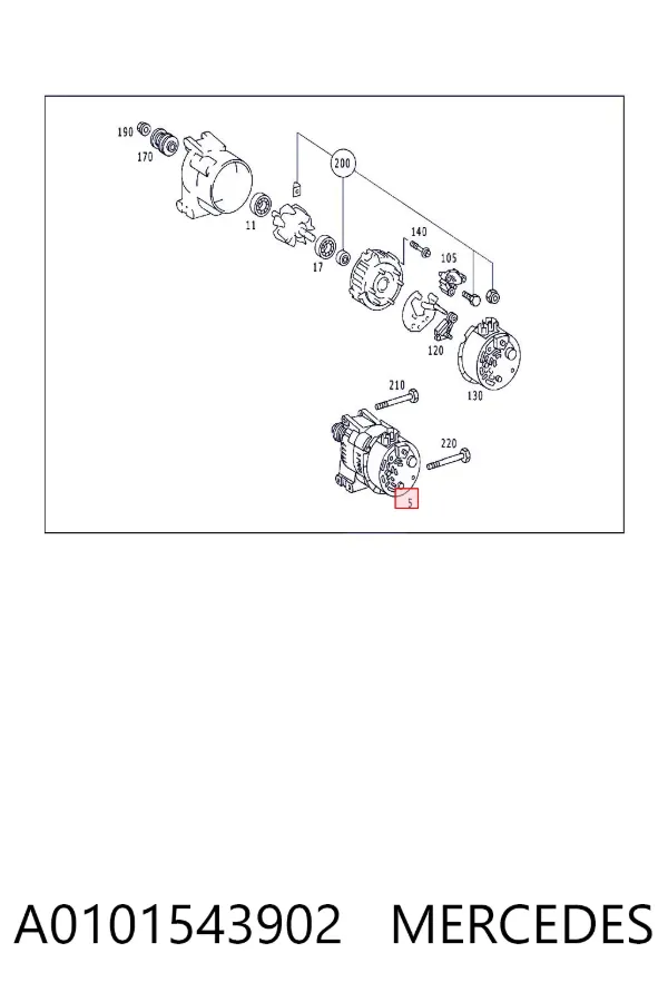 Alternator A0101543902 Mercedes