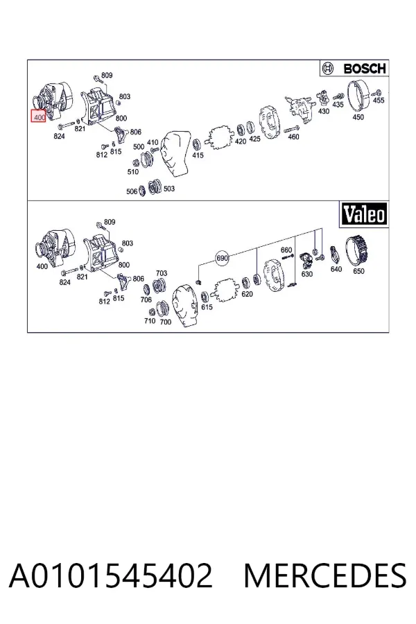 Alternator A0101545402 Mercedes