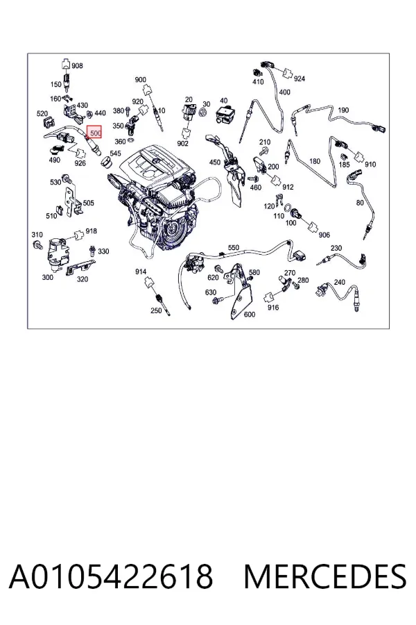 Sonda lambda czujnik tlenu przed katalizatorem A0105422618 Mercedes