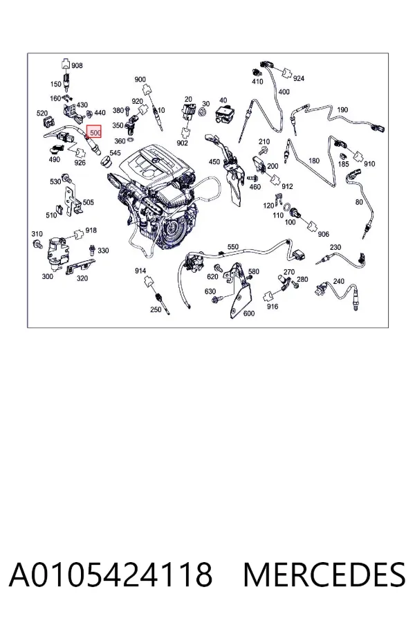 Sonda lambda czujnik tlenu przed katalizatorem A0105424118 Mercedes