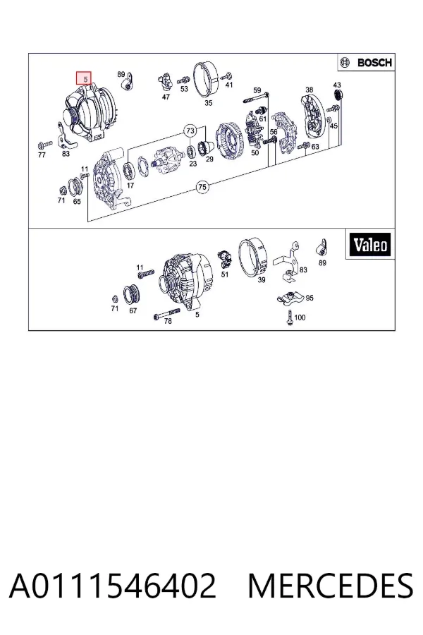 Alternator A0111546402 Mercedes