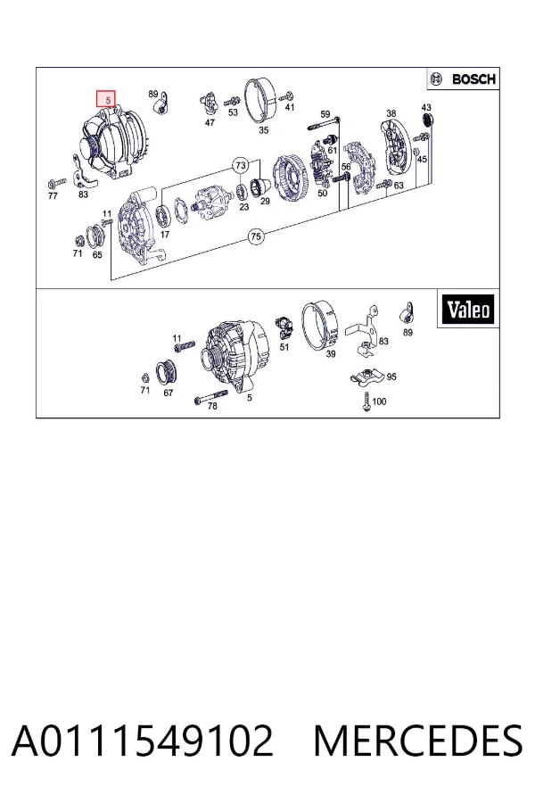 Alternator A0111549102 Mercedes