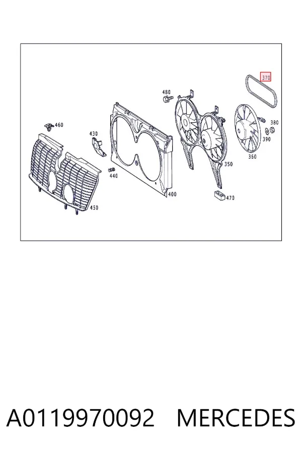 Pas napędowy mechanizmów A0119970092 Mercedes