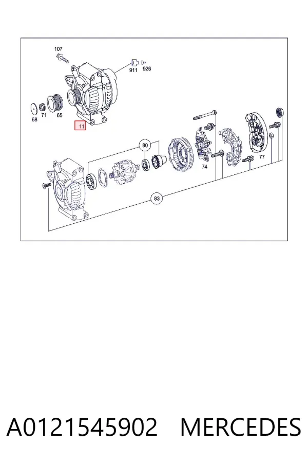 Alternator A0121545902 Mercedes