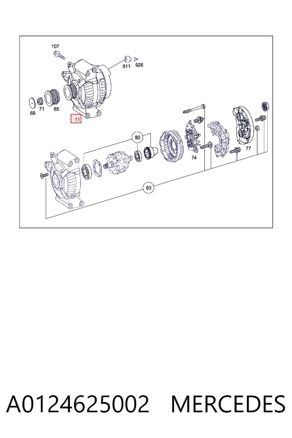 Alternator A0124625002 Mercedes