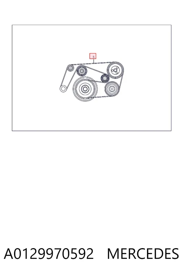 Pas napędowy mechanizmów A0129970592 Mercedes