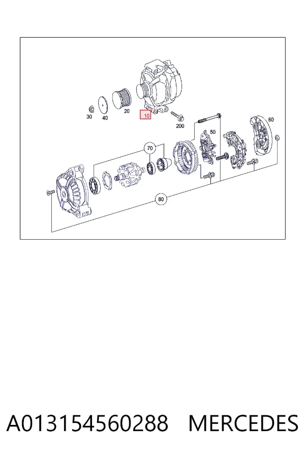 Alternator A013154560288 Mercedes