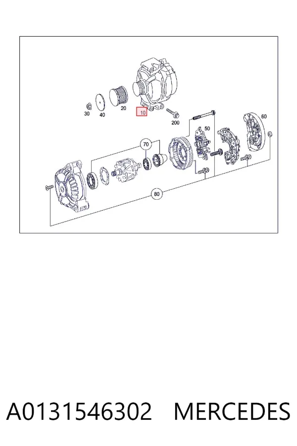 Alternator A0131546302 Mercedes
