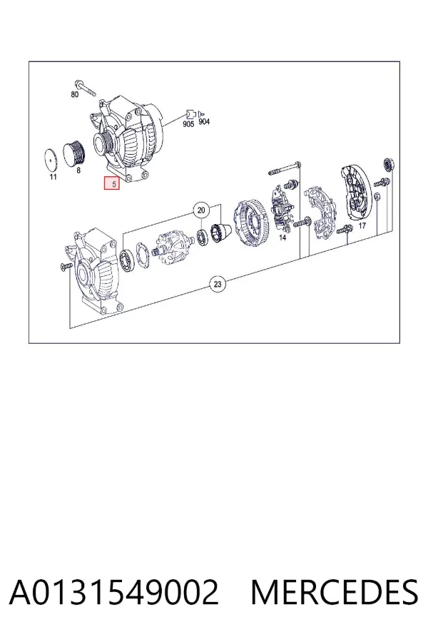 Alternator A0131549002 Mercedes