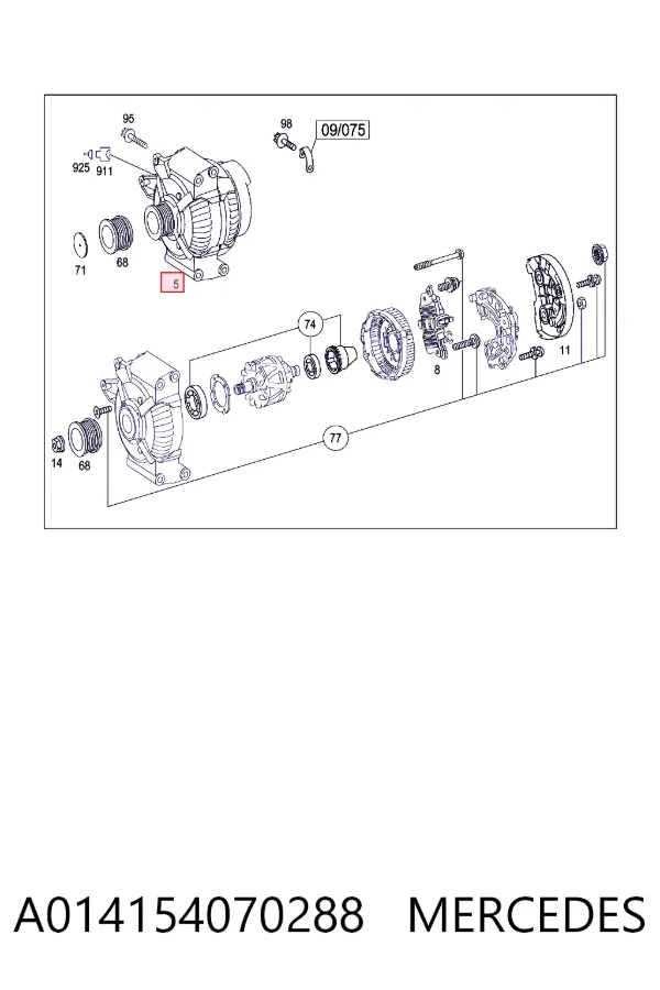 Alternator A014154070288 Mercedes
