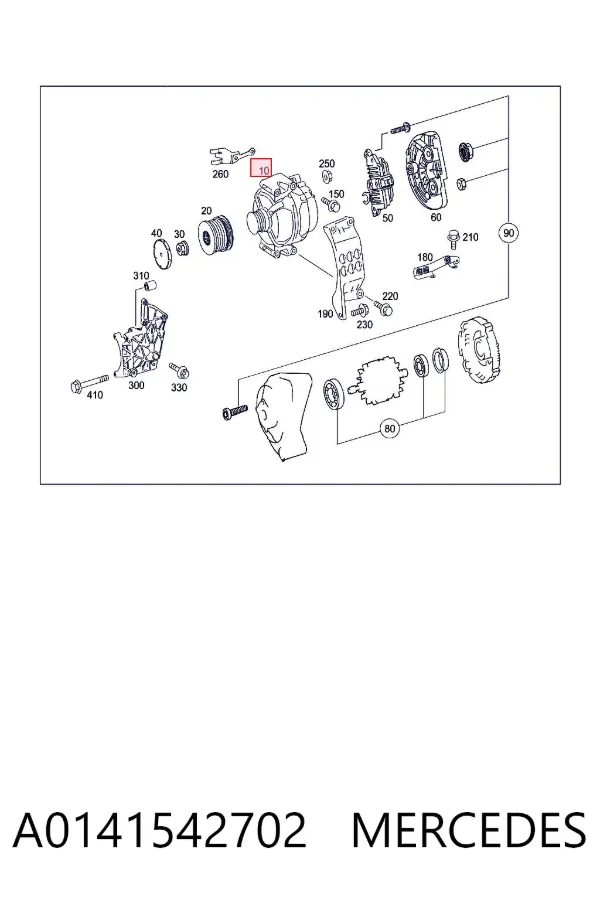 Alternator A0141542702 Mercedes