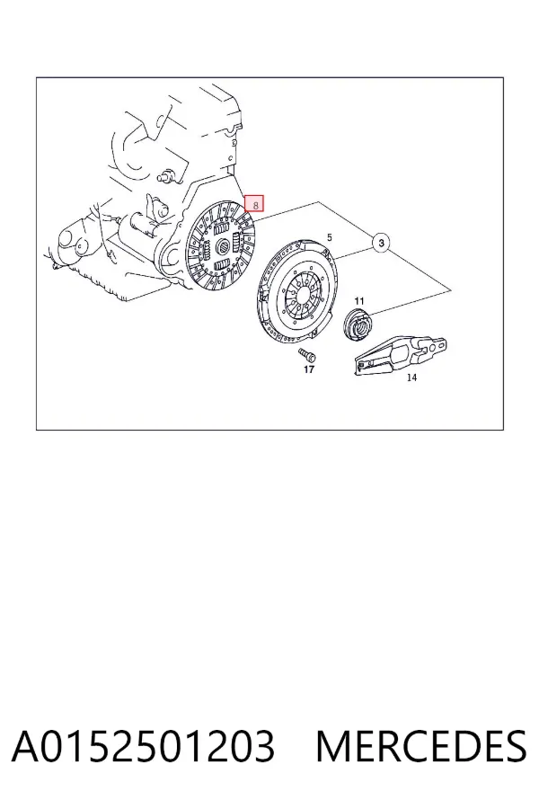 Tarcza sprzęgła A0152501203 Mercedes