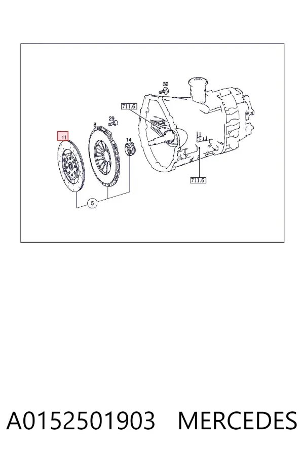 Tarcza sprzęgła A0152501903 Mercedes