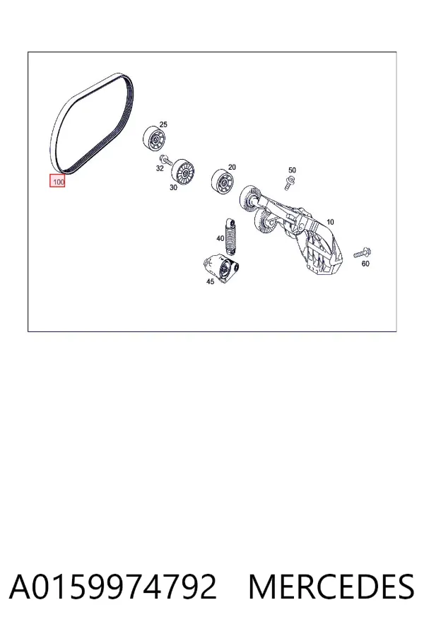 Pas napędowy mechanizmów A0159974792 Mercedes