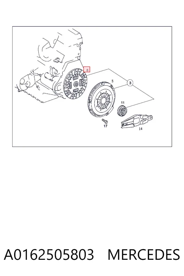 Tarcza sprzęgła Mercedes S W140
