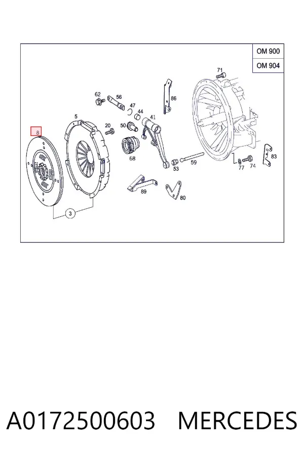 Tarcza sprzęgła A0172500603 Mercedes