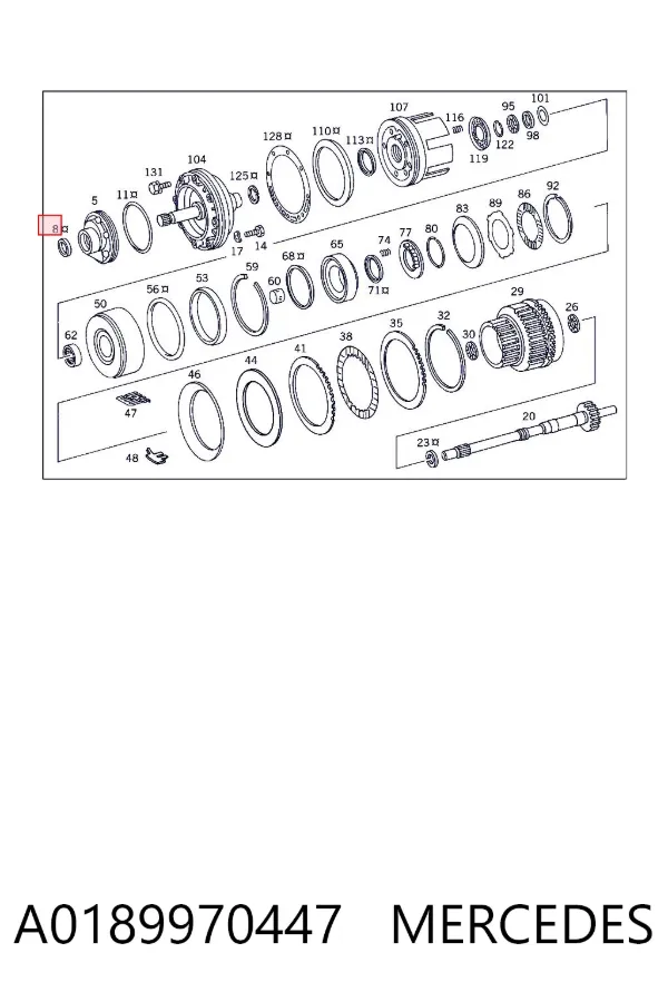 Uszczelniacz pompy olejowej automatycznej skrzyni biegów A0189970447 Mercedes