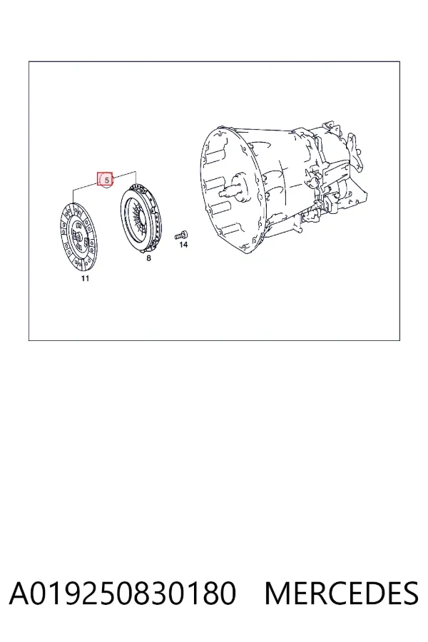 Zestaw sprzęgła (3 części) A019250830180 Mercedes