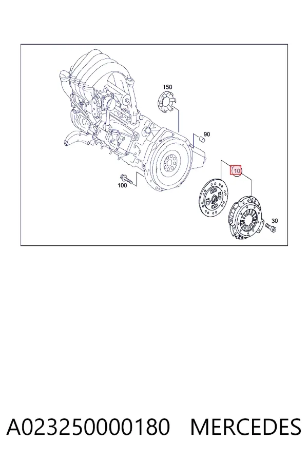 Zestaw sprzęgła (3 części) A023250000180 Mercedes